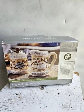 HomeTrends Natural Holiday Collection Sugar & Creamer Set Sugar & Creamer Set